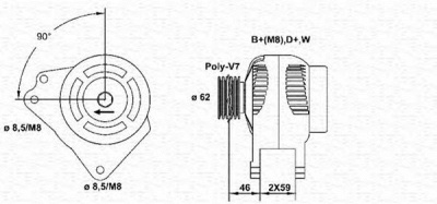 MAGNETI MARELLI 943356331010 -  Генератор